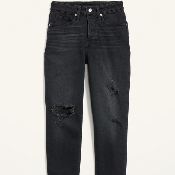 Old Navy High-Waisted Button-Fly Straight Cut-Off Jeans - Picture 2 of 2